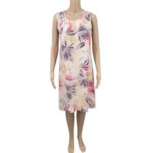 Tommy Bahama Silk Tropical Sleeveless Midi Shift Dress
